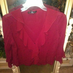 LN Sz M Separates NYC Design Co Maroon Blouse